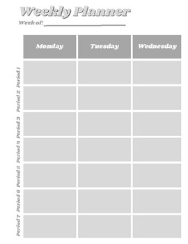 Weekly Student Planner Pages for Secondary Students - Free Printable