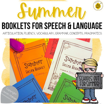 Preview of Weekly Summer Booklets for Speech & Language | Email & Go