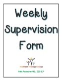 Weekly Supervision Form