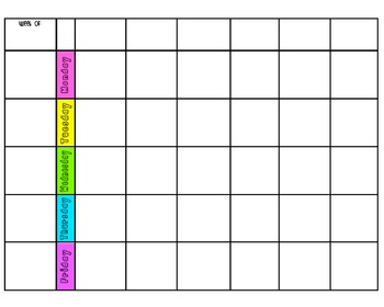 Weekly Teacher Schedule [Organization Printable] by Kids and Coffee