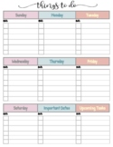 Weekly To-Do List
