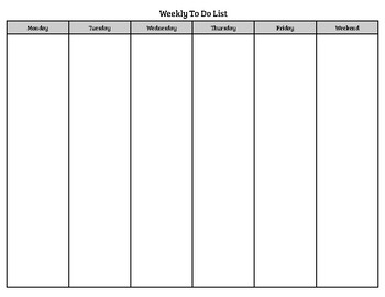 Weekly To Do List by Miss B's Agriculture Classroom | TPT