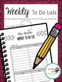 Weekly To Do Lists (with editable name)