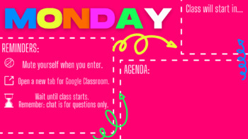 Preview of Monday Virtual Agenda