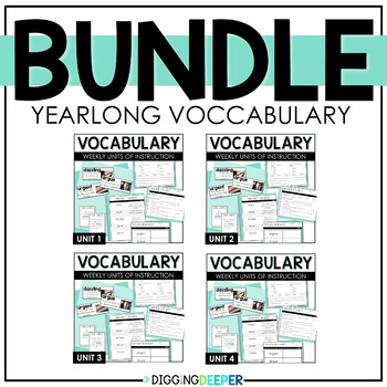 Preview of Weekly Vocabulary Building Activities FULL YEAR BUNDLE