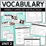 Third Grade Weekly Vocabulary Building Activities Unit 2