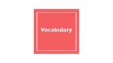 Weekly Vocabulary List