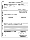 Weekly Vocabulary Practice Template