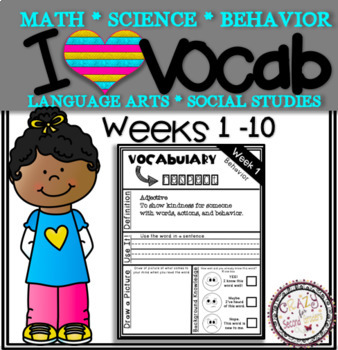 Preview of Weekly Vocabulary Practice Weeks 1-10 2nd Grade