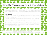 Weekly Vocabulary Words Template- Editable included!