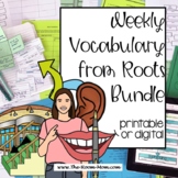 Weekly Vocabulary from Roots Bundle (distance learning option)