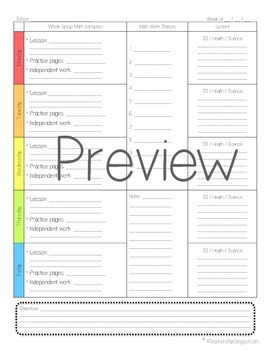 weekly walker editable lesson plan template by a teachers