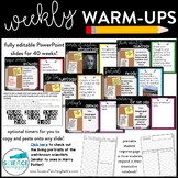 Weekly Warm Ups for the School Year