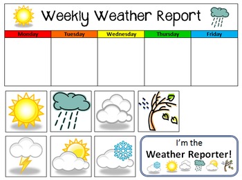 Download Weekly Weather Report by Miss Rayanna's Classroom | TpT