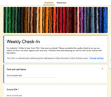 Weekly Wellness Check-in: Google Form