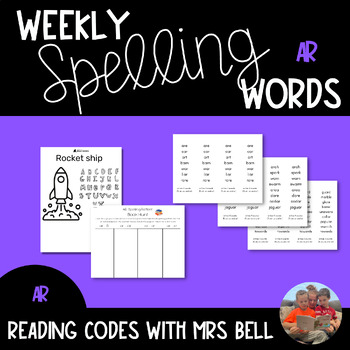 Preview of Weekly Word Lists for ar | Spelling Pattern Activity | Science of Reading
