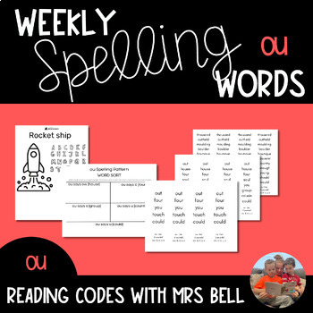Preview of Weekly Word Lists for 'ou' | Spelling Pattern Activity | Science of Reading