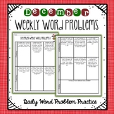 December Daily Word Problems | 3rd Grade | Distance Learning