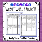 January Daily Word Problems | 3rd Grade | Distance Learning