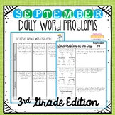 3rd Grade Daily Word Problems | September