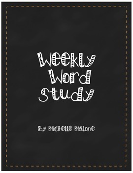 Preview of Vocabulary/Spelling:  Weekly Word Study