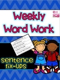 Sentence Fix Ups for Word Work