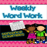 Word Work Sentence Scrambles