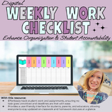 Weekly Work Digital Checklist ***GOOGLE SHEETS***