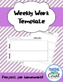 Weekly Work Template