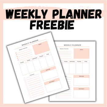 Weekly Workday Planner with To-Do List by LearningLarsen | TPT