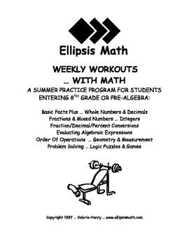 Preview of Weekly Workouts Summer Math Workbook