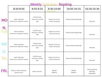 Preview of Weekly Workshop Schedule (Editable PPT!)