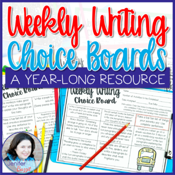 Preview of Weekly Writing Choice Boards: A Year-Long Resource