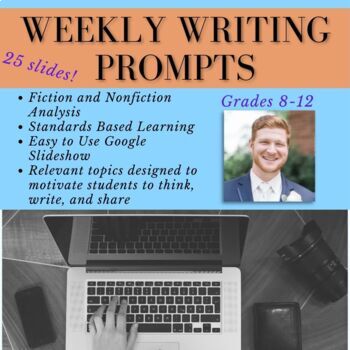 Preview of Weekly Writing Journal - (25prompts) Fiction & Nonfiction Writing Prompts