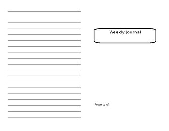 Weekly Writing Journal Printable by Candice Discepolo | TpT