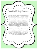 Weekly Writing Prompts
