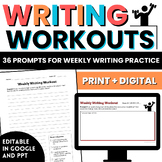Weekly Writing Prompts Print and Digital for Upper Elementary