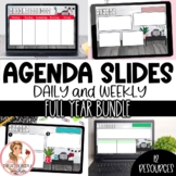 Weekly and Daily Agenda Slides BUNDLE | Editable PowerPoin