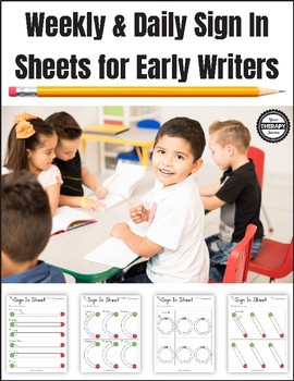 Preview of Weekly and Daily Sign In Sheets - Preschool