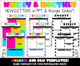 Weekly and Monthly Newsletter Templates | PPT & Google Sli
