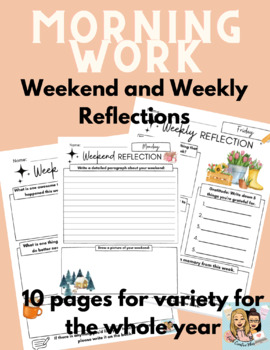 Preview of Weekly and Weekend Reflection Morning Work