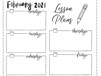 Preview of Weekly lesson plan