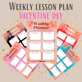 Weekly lesson plan montly planner template