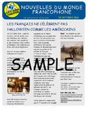 Weekly news summaries for French students: October 30, 2016