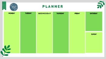 Preview of Weekly planner