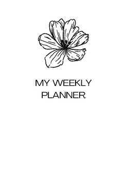 Preview of Weekly planner