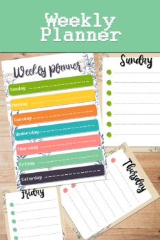 Preview of Weekly planner -Printable-