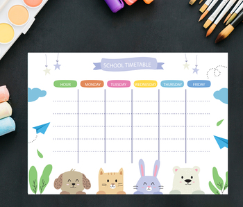 Preview of Weekly planner Printable,Back to school printable Planner,Weekly Organize