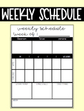 Weekly plans