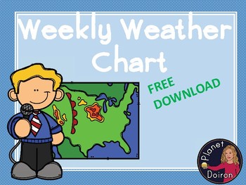 Preview of Weekly weather chart and symbols FREE download